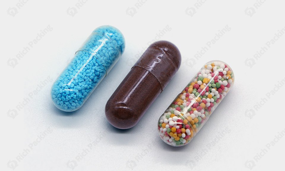 Powder capsule, pellet capsule, liquid capsule