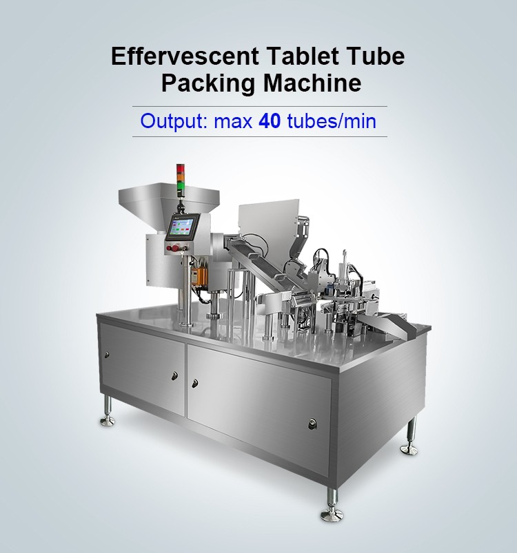 Effervescent tablet tube filling machine