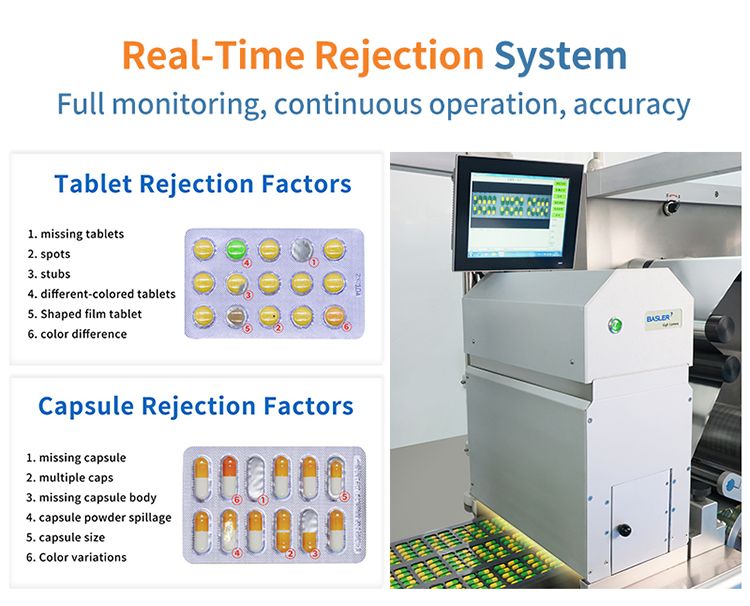 camera detection blister packing machine